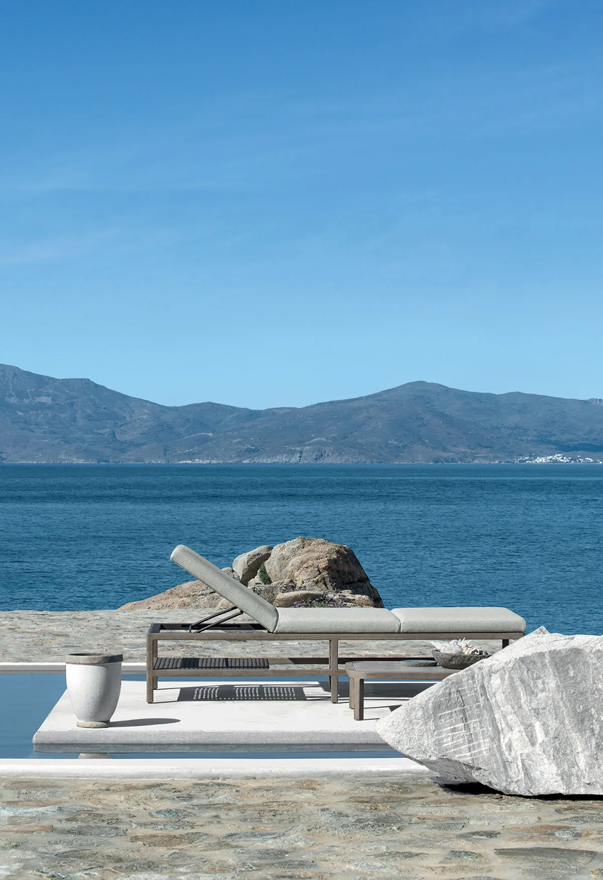 Ethimo - GRAND LIFE - Recliner teak sun lounger