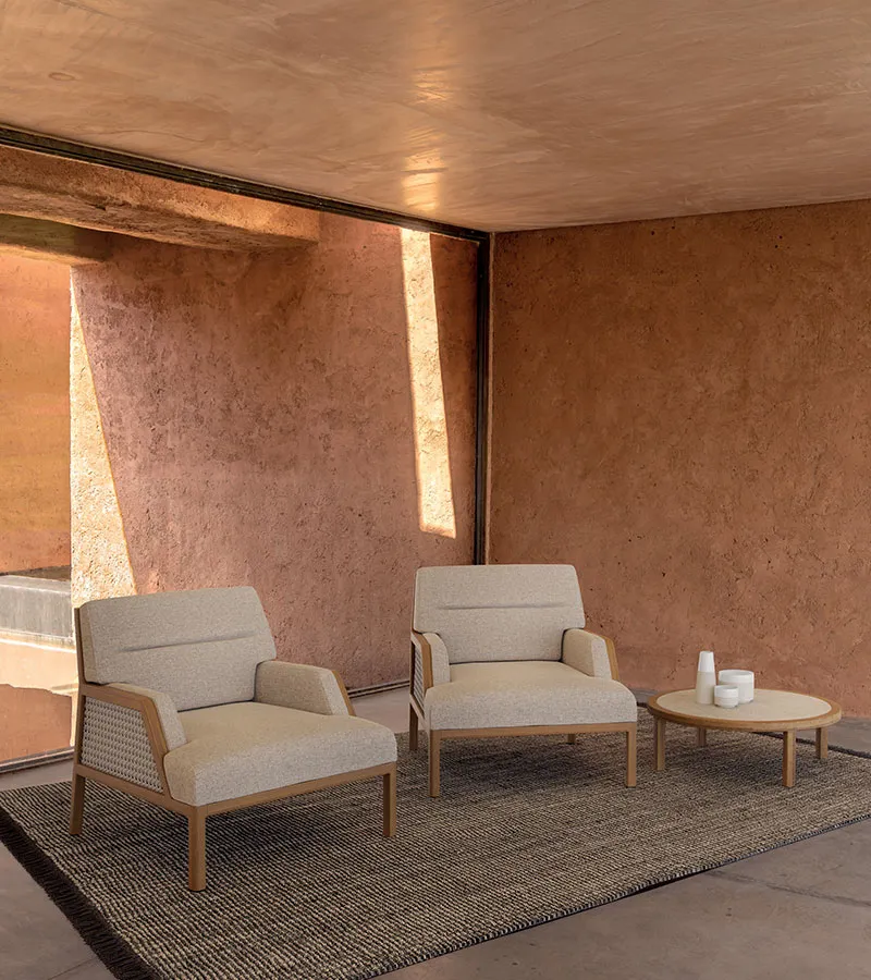 Ethimo - GRAND LIFE - Bergère garden armchair with armrests