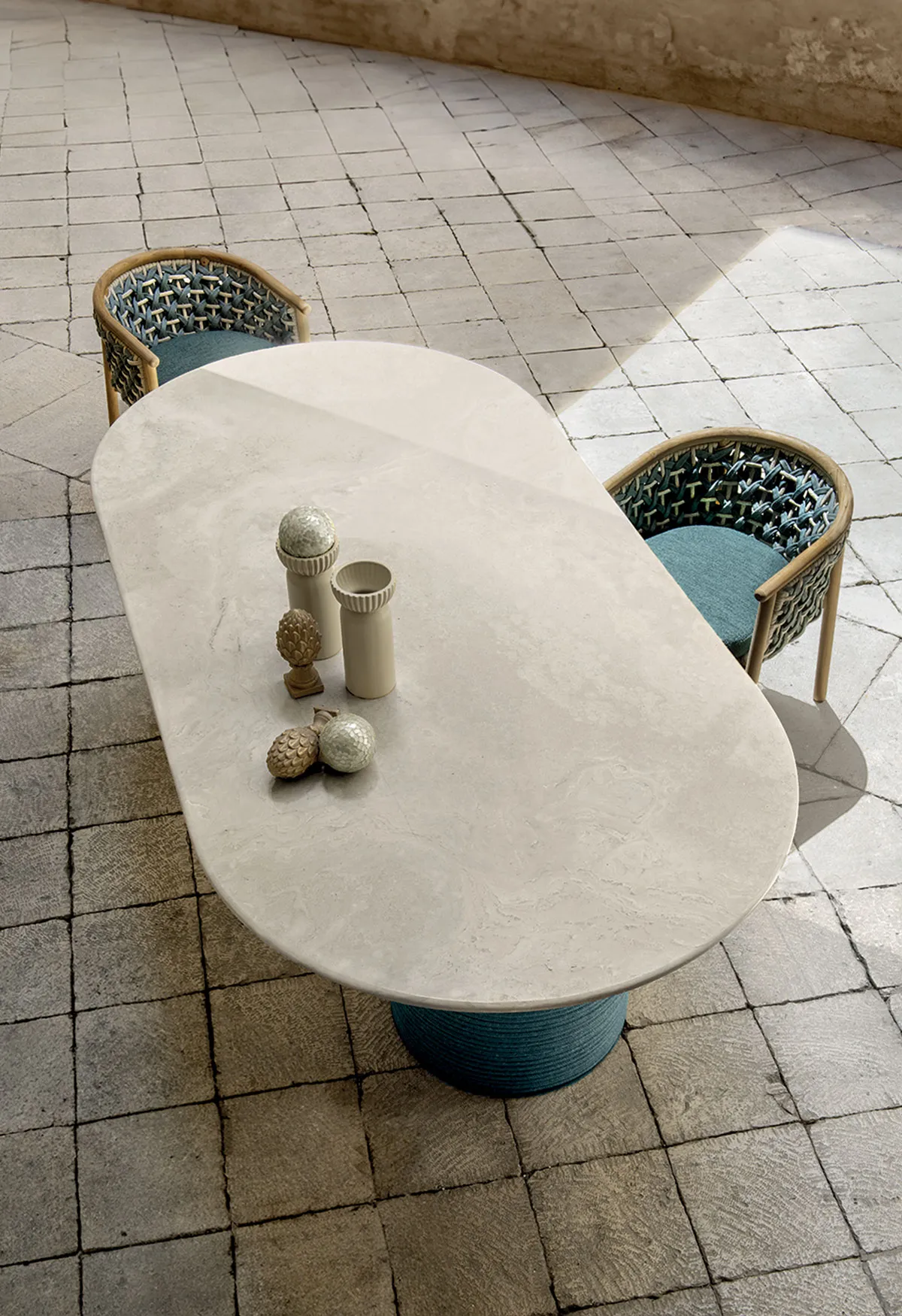 Ethimo - PATIO - Oval lava stone coffee table